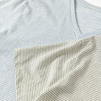 KOZNOK LB Striped Pure Cotton Women's Short Sleeve T-Shirt Layered Inner T-shirt