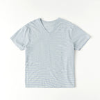 KOZNOK LB Striped Pure Cotton Women's Short Sleeve T-Shirt Layered Inner T-shirt
