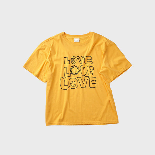 OOOWL 30S T SHIRT LOVE LOVE LOVE YELLOW