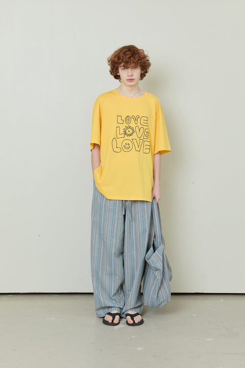 OOOWL 30S T SHIRT LOVE LOVE LOVE YELLOW