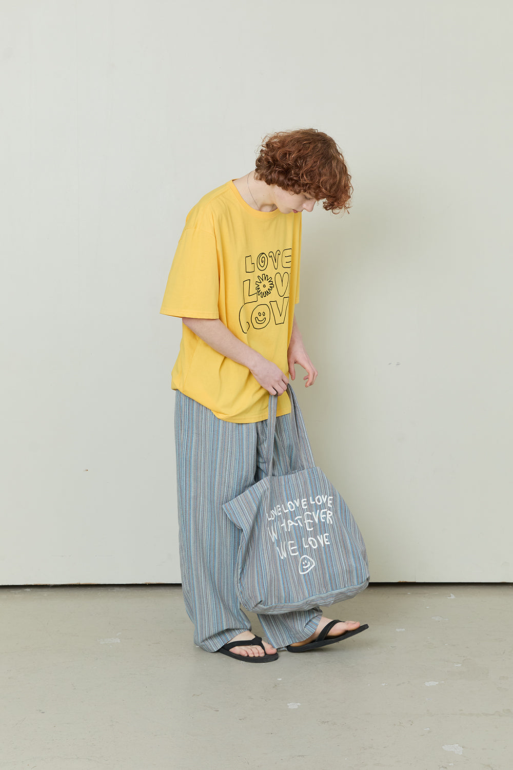 OOOWL 30S T SHIRT LOVE LOVE LOVE YELLOW