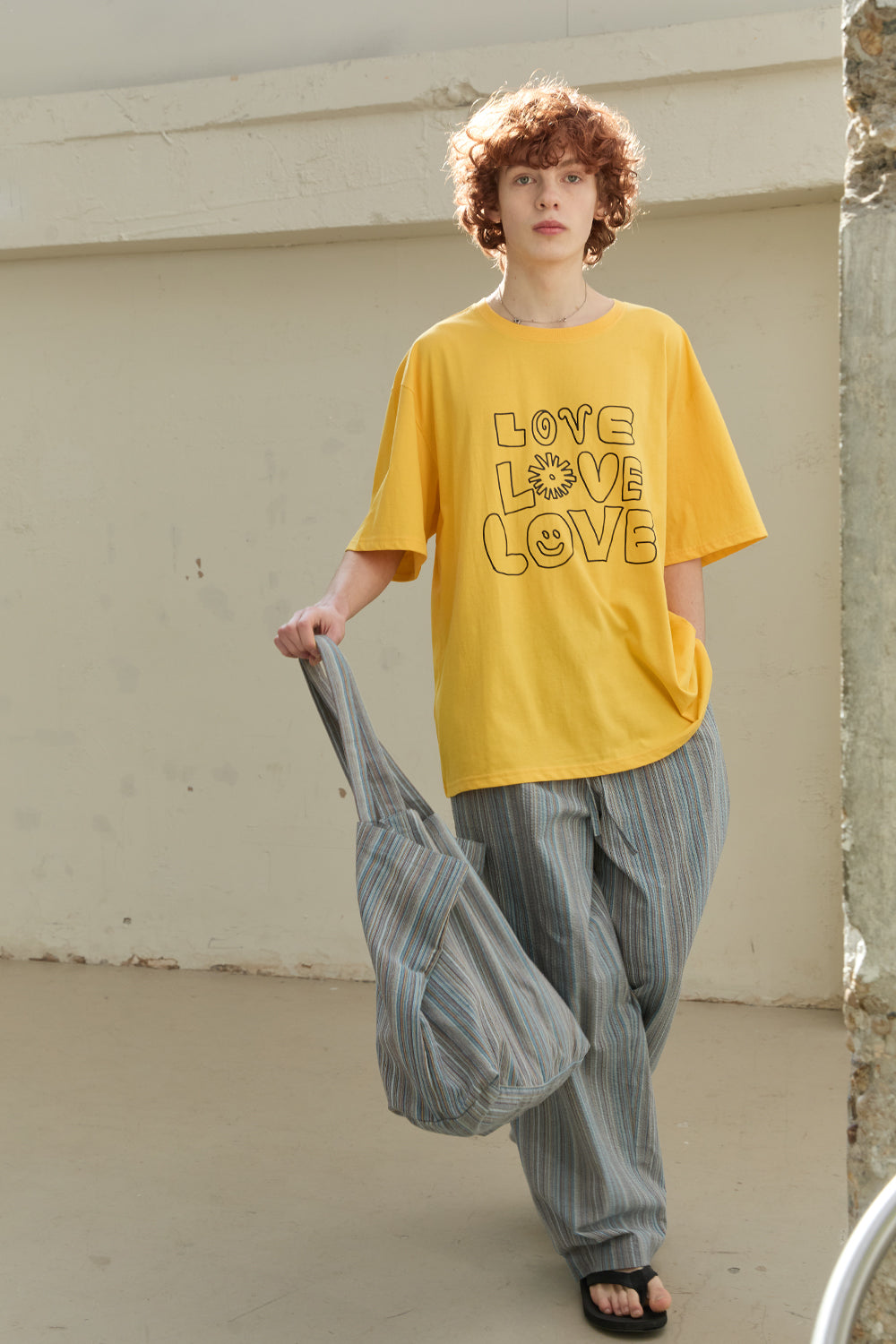 OOOWL 30S T SHIRT LOVE LOVE LOVE YELLOW