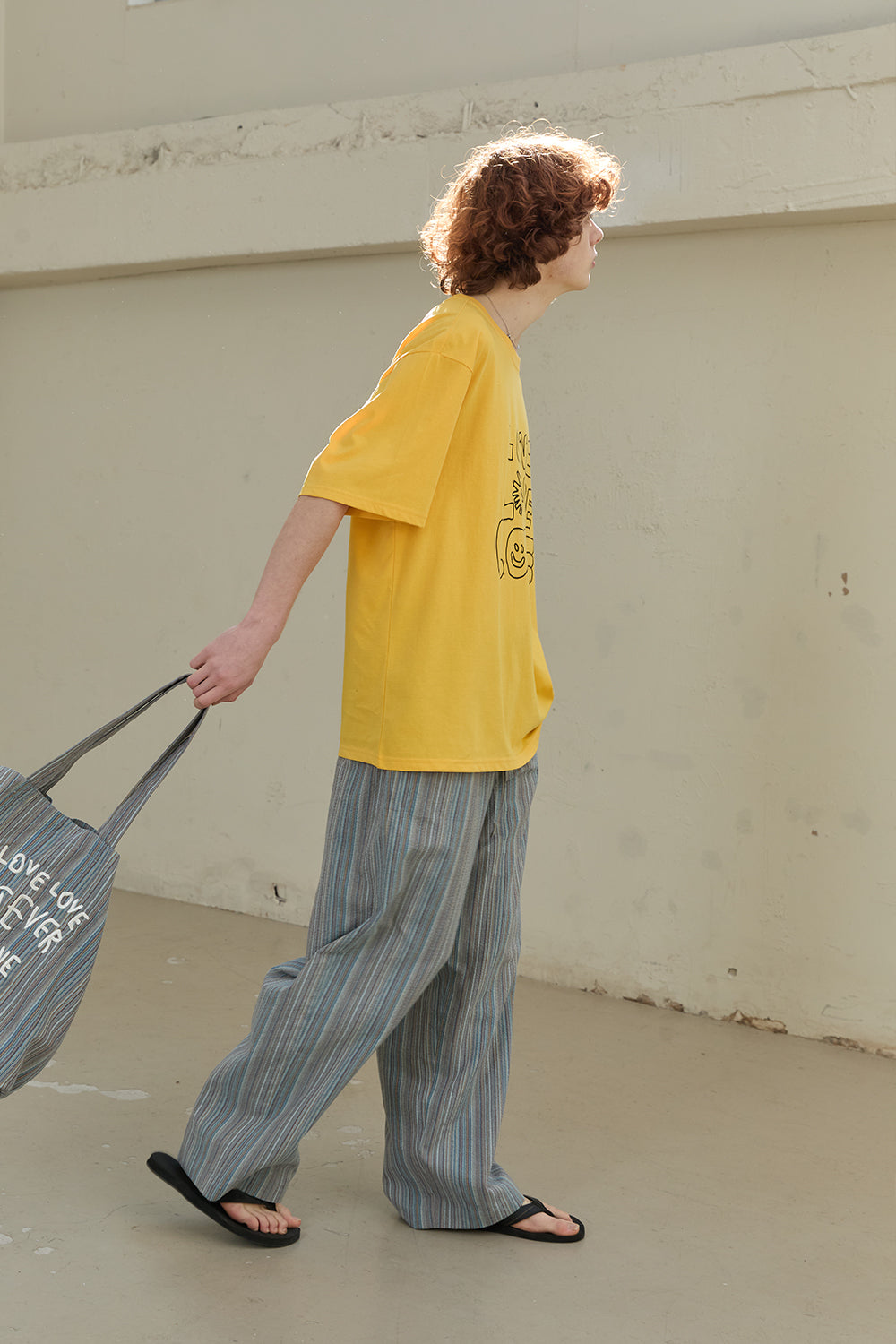 OOOWL 30S T SHIRT LOVE LOVE LOVE YELLOW