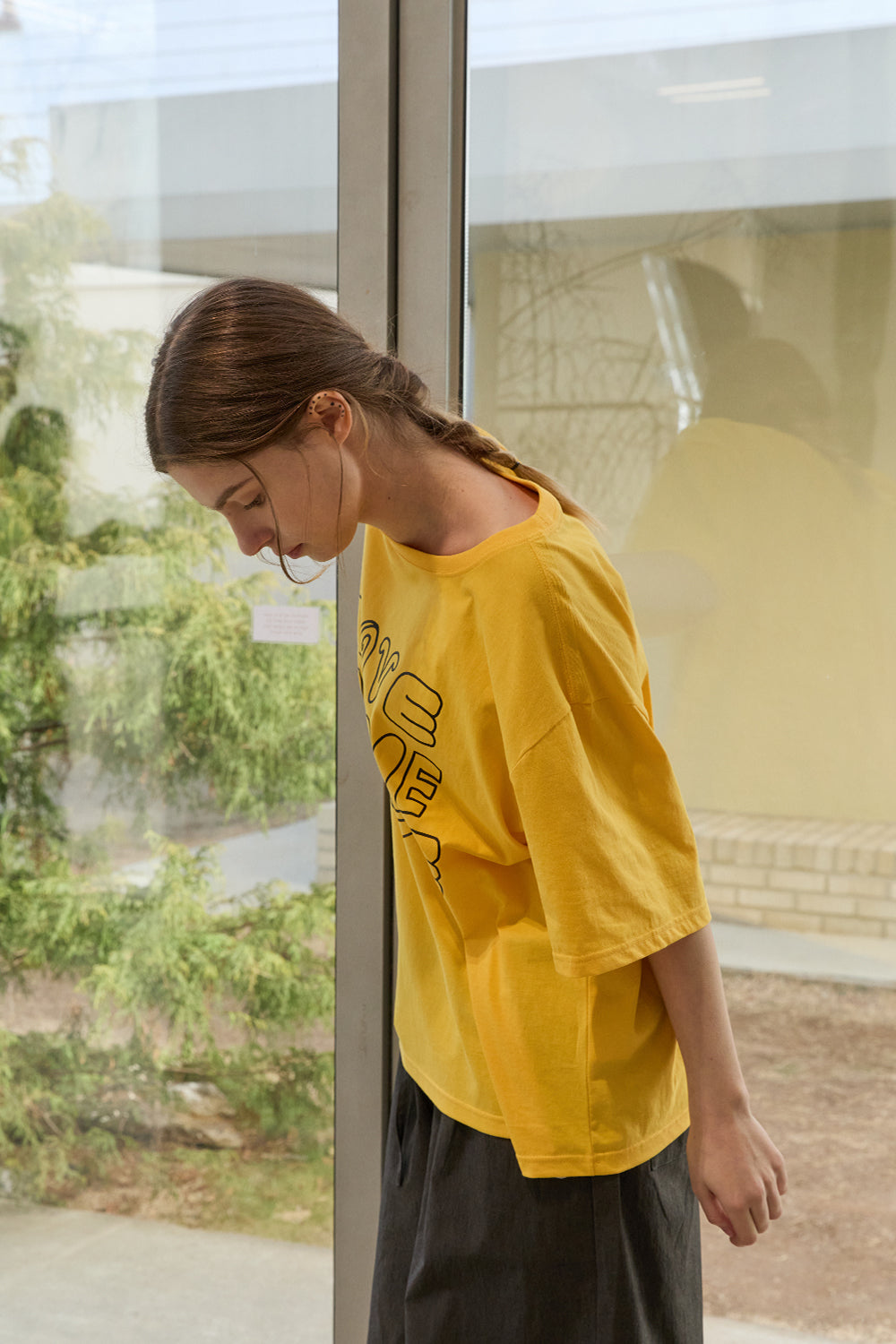 OOOWL 30S T SHIRT LOVE LOVE LOVE YELLOW
