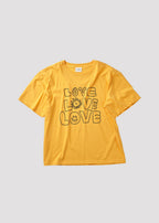 OOOWL 30S T SHIRT LOVE LOVE LOVE YELLOW