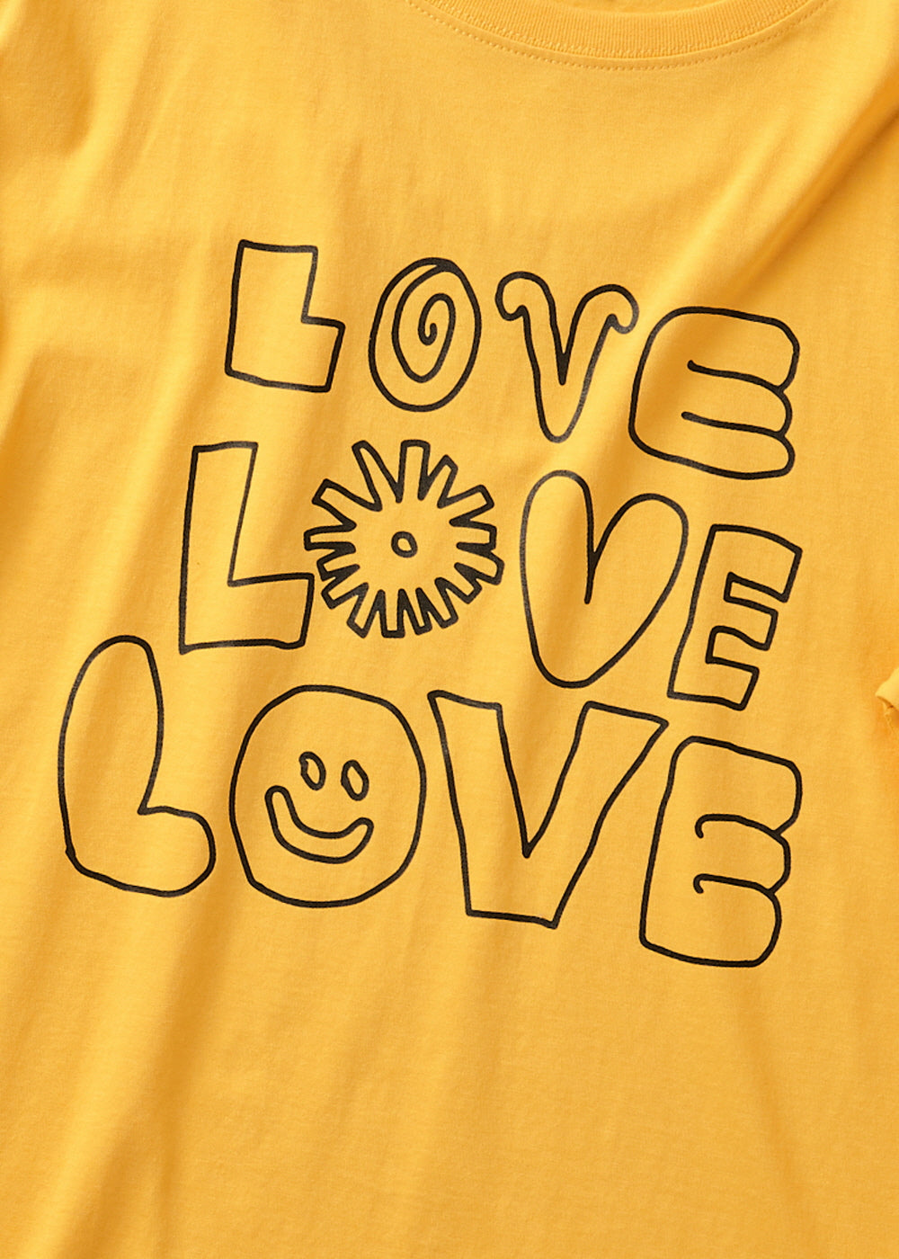 OOOWL 30S T SHIRT LOVE LOVE LOVE YELLOW