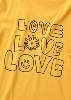 OOOWL 30S T SHIRT LOVE LOVE LOVE YELLOW