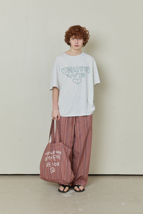 OOOWL 30S T SHIRT WHATEVER WE LOVE OATMEAL