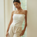 HUGDAY Basic cap strap tank top