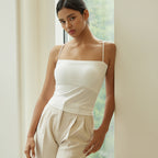 HUGDAY Basic cap strap tank top