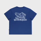 YESEYESEE Y.E.S Fish Born Tee Cobalt Blue