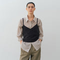 MOIA sheer ST shirt (sand beige)