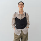 MOIA sheer ST shirt (sand beige)