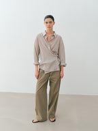 MOIA sheer ST shirt (sand beige)