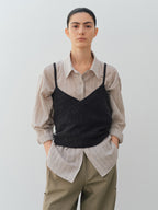 MOIA sheer ST shirt (sand beige)