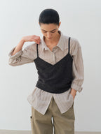 MOIA sheer ST shirt (sand beige)