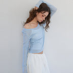 RENSE See-through Layer Long Sleeve Sky Blue