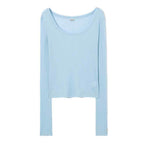 RENSE See-through Layer Long Sleeve Sky Blue
