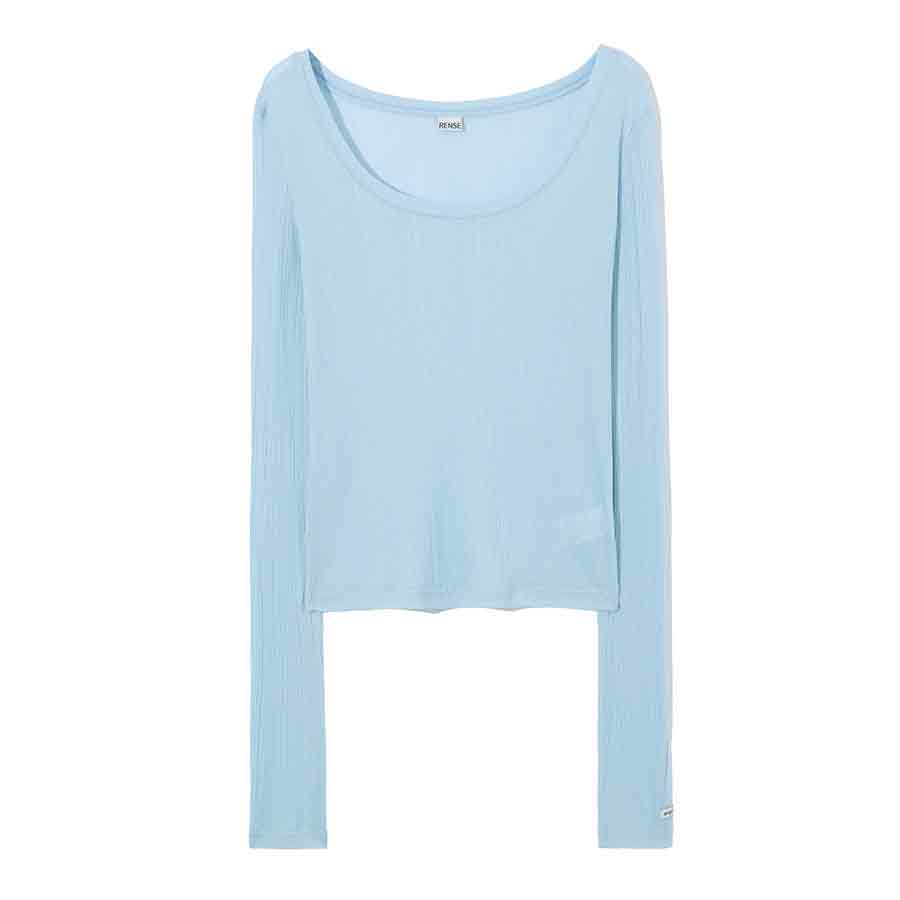 RENSE See-through Layer Long Sleeve Sky Blue