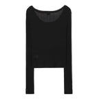 RENSE See-through Layer Long Sleeve Black