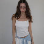 RENSE String Point Sleeveless White