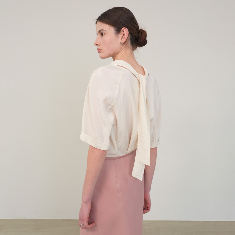 ON&ON High neck back tie blouse NEW6XB311_3color