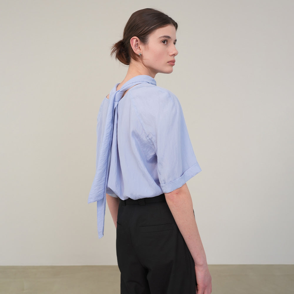 ON&ON High neck back tie blouse NEW6XB311_3color
