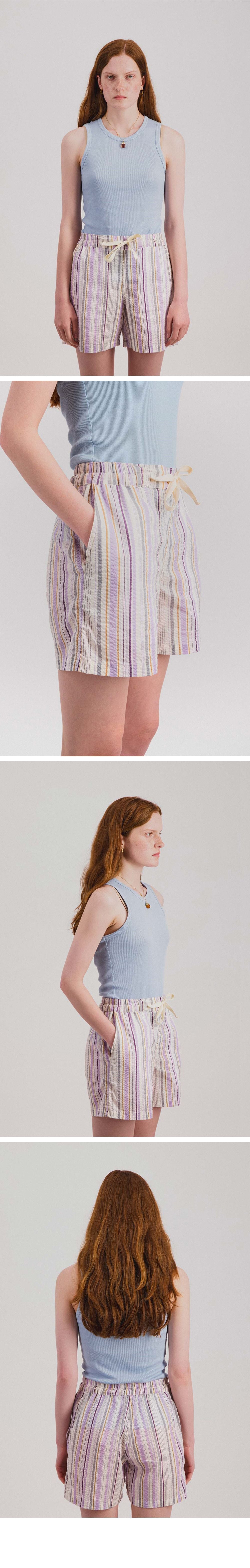HOWLIN (W) PRIVATE SHORTS - FANTASY Violet Stripes