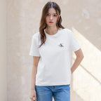 Calvin Klein Jeans [CK] Women’s Regular Fit Small Monogram Logo Short Sleeve T-Shirt 47AB801 YAA