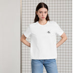 Calvin Klein Jeans [CK] Women’s Regular Fit Small Monogram Logo Short Sleeve T-Shirt 47AB801 YAA