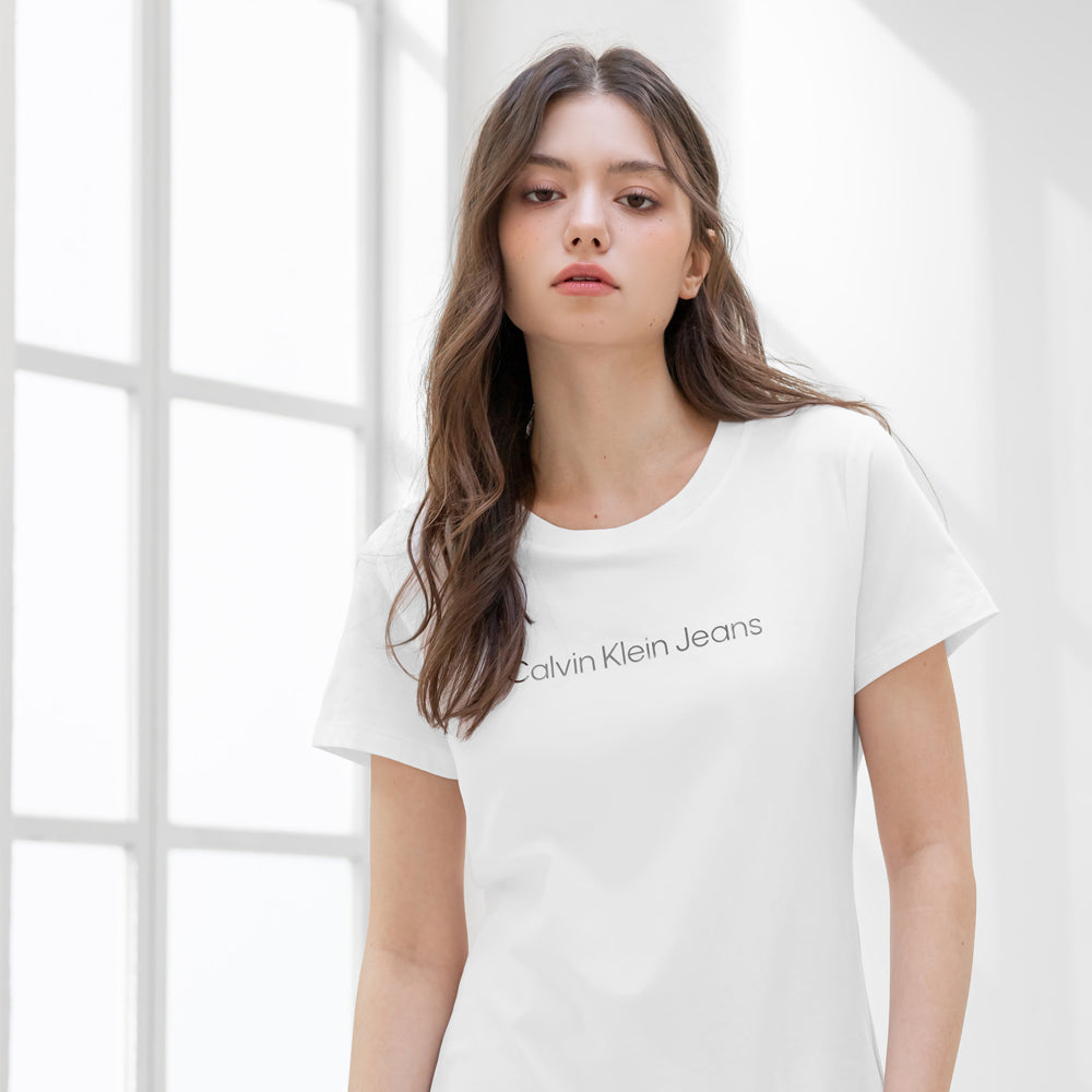 Calvin Klein Jeans [CK] Women's slim fit institutional logo short sleeve t-shirt 47AB803 YAA
