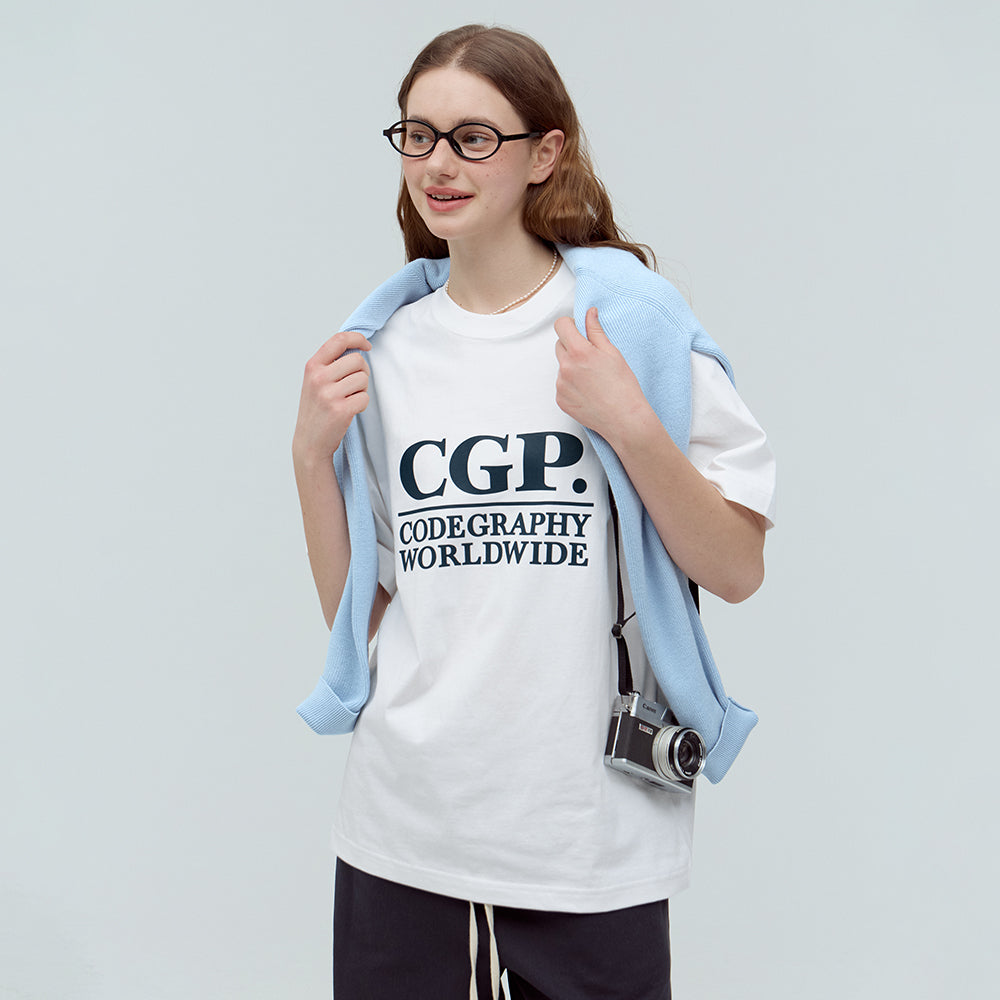CGP Square logo short sleeve t-shirt_white