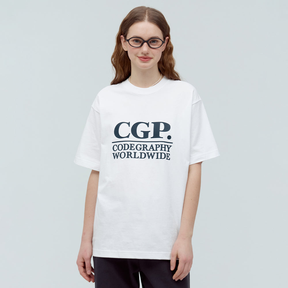 CGP Square logo short sleeve t-shirt_white