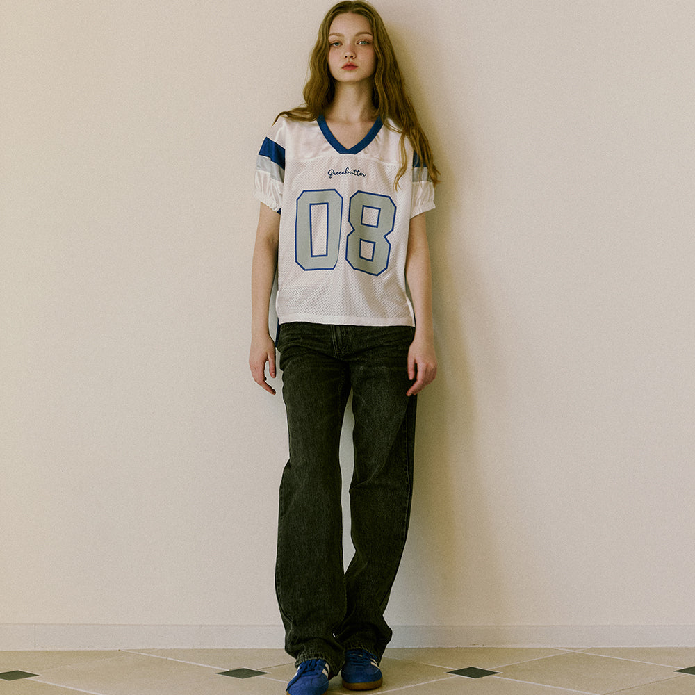GREENBUTTER Rugby Mesh Jersey Tee (Ivory)