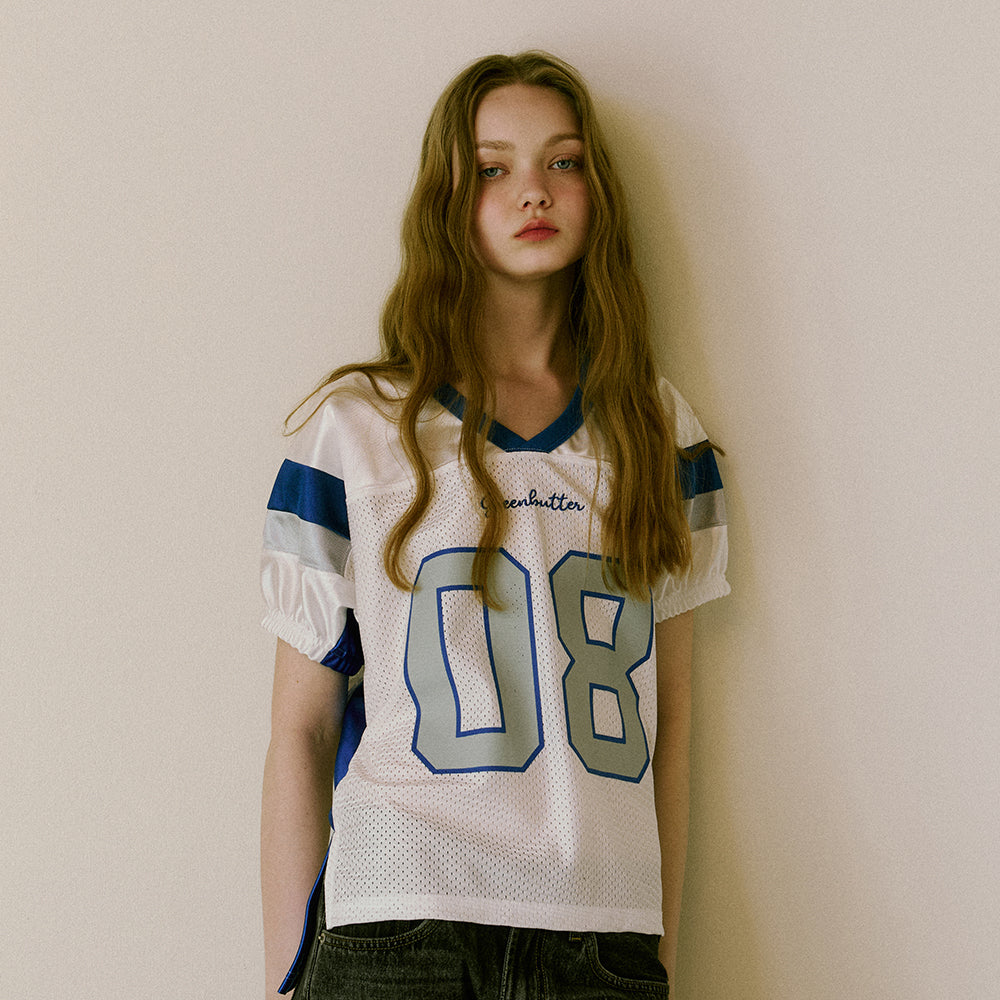 GREENBUTTER Rugby Mesh Jersey Tee (Ivory)