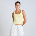 DAMSON MADDER (W) SALOME POINTELLE CAMI TEE (YELLOW)