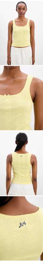 DAMSON MADDER (W) SALOME POINTELLE CAMI TEE (YELLOW)