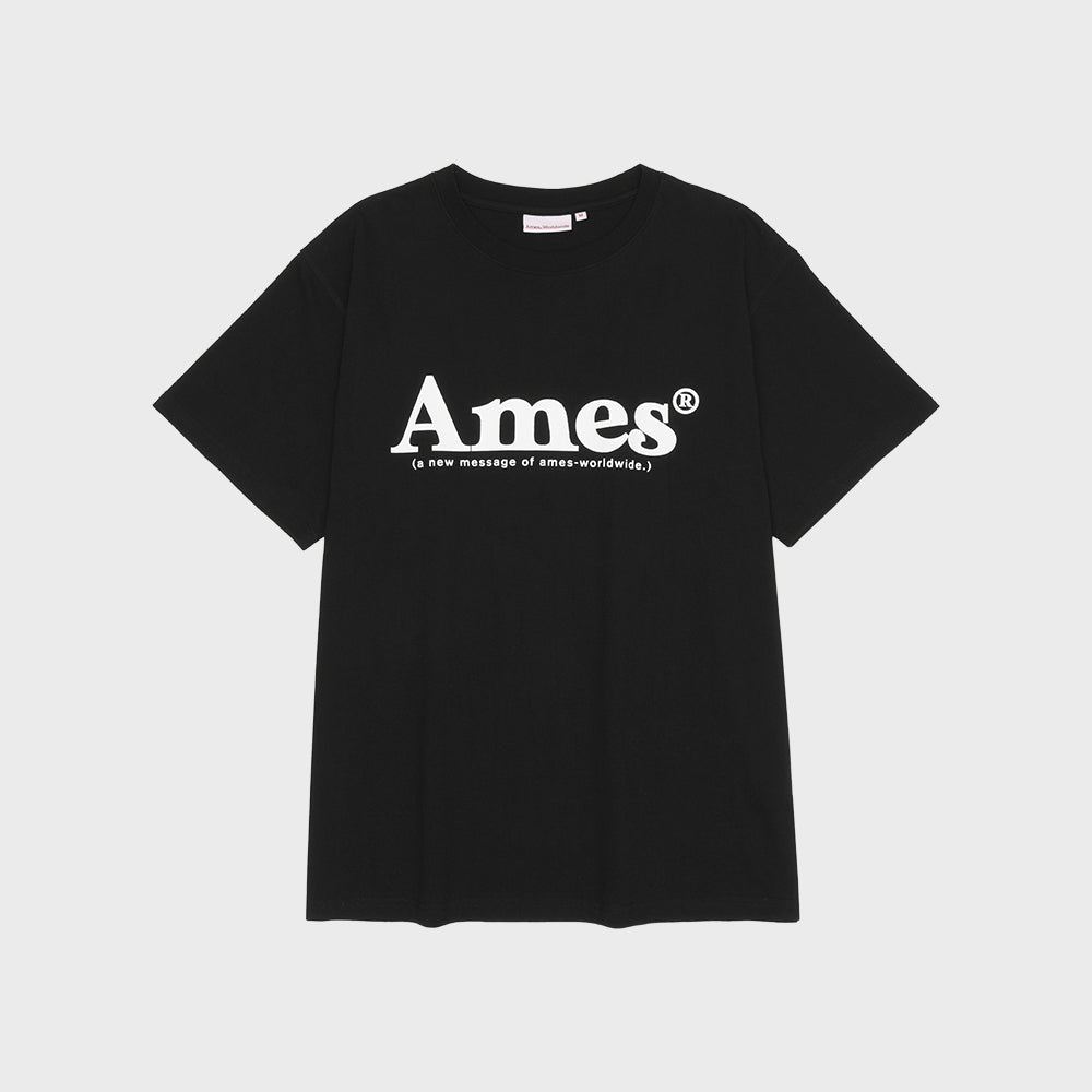 ames worldwide BASIC LOGO TEE BLACK (AM2DMUT511A)