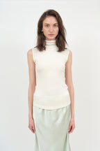 MUARMUS Lea Roll-neck Sleeveless [Ivory]