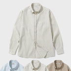 SUARE Creased striped shirt - 3 COLOR