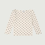 LEMONE [25th order] Polka dot Boat Neck T-shirt