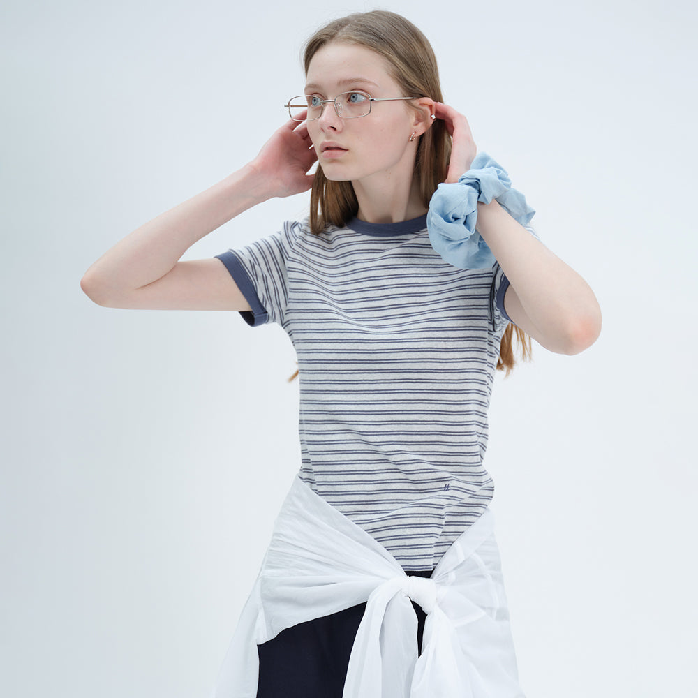 Tekto [7th] Peggy ringer t-shirt_blue