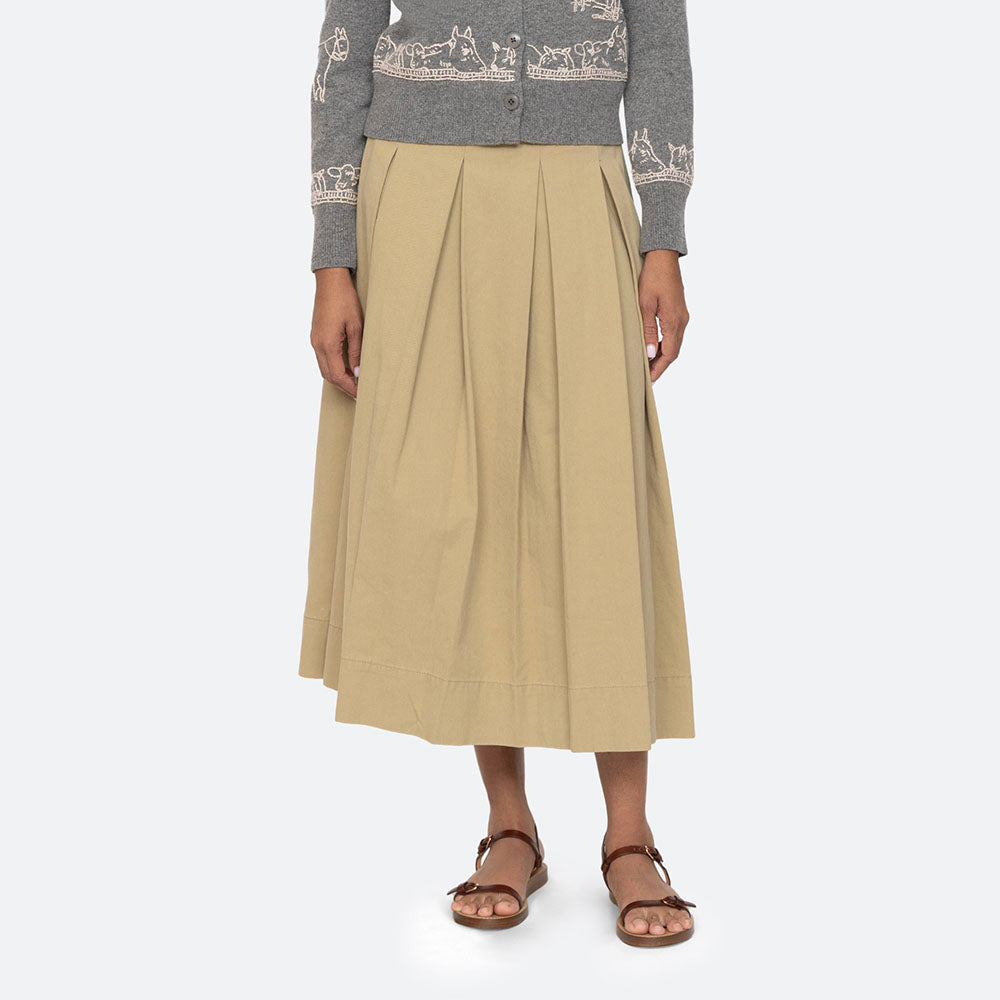 SEA NEW YORK (W) CAROLINA CHINO PLEAT SKIRT(Chino)