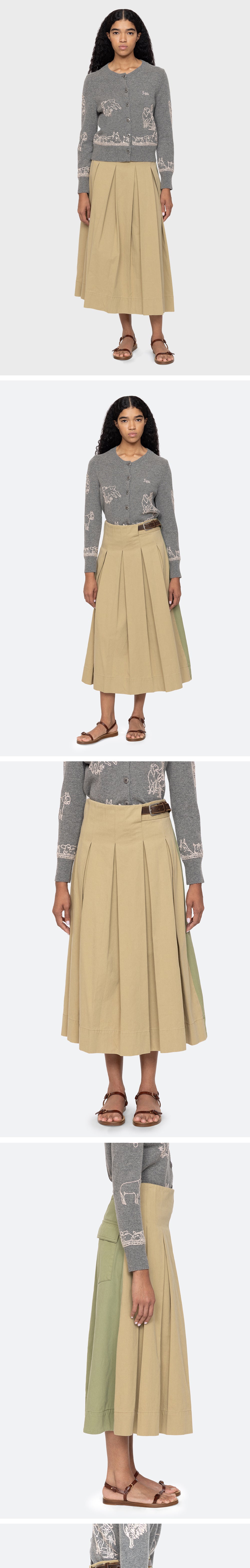 SEA NEW YORK (W) CAROLINA CHINO PLEAT SKIRT(Chino)