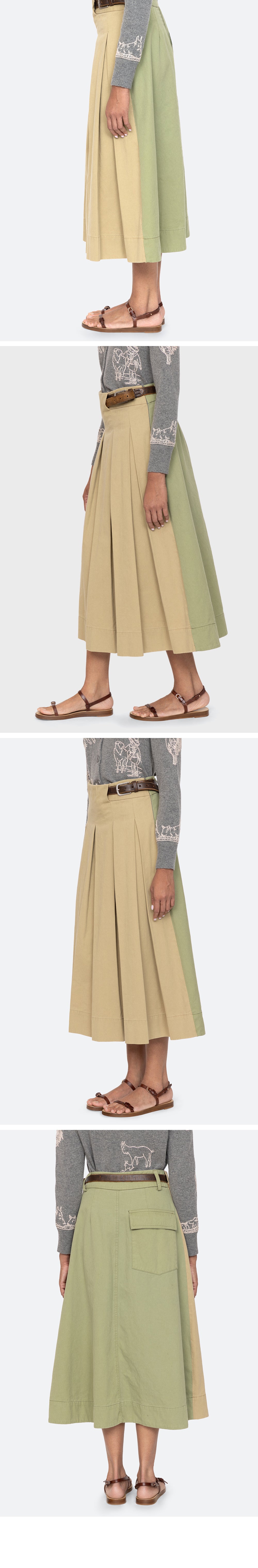 SEA NEW YORK (W) CAROLINA CHINO PLEAT SKIRT(Chino)