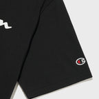 CHAMPION Big Script Logo Cotton Short Sleeve T-Shirt Black