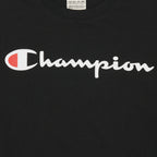 CHAMPION Big Script Logo Cotton Short Sleeve T-Shirt Black