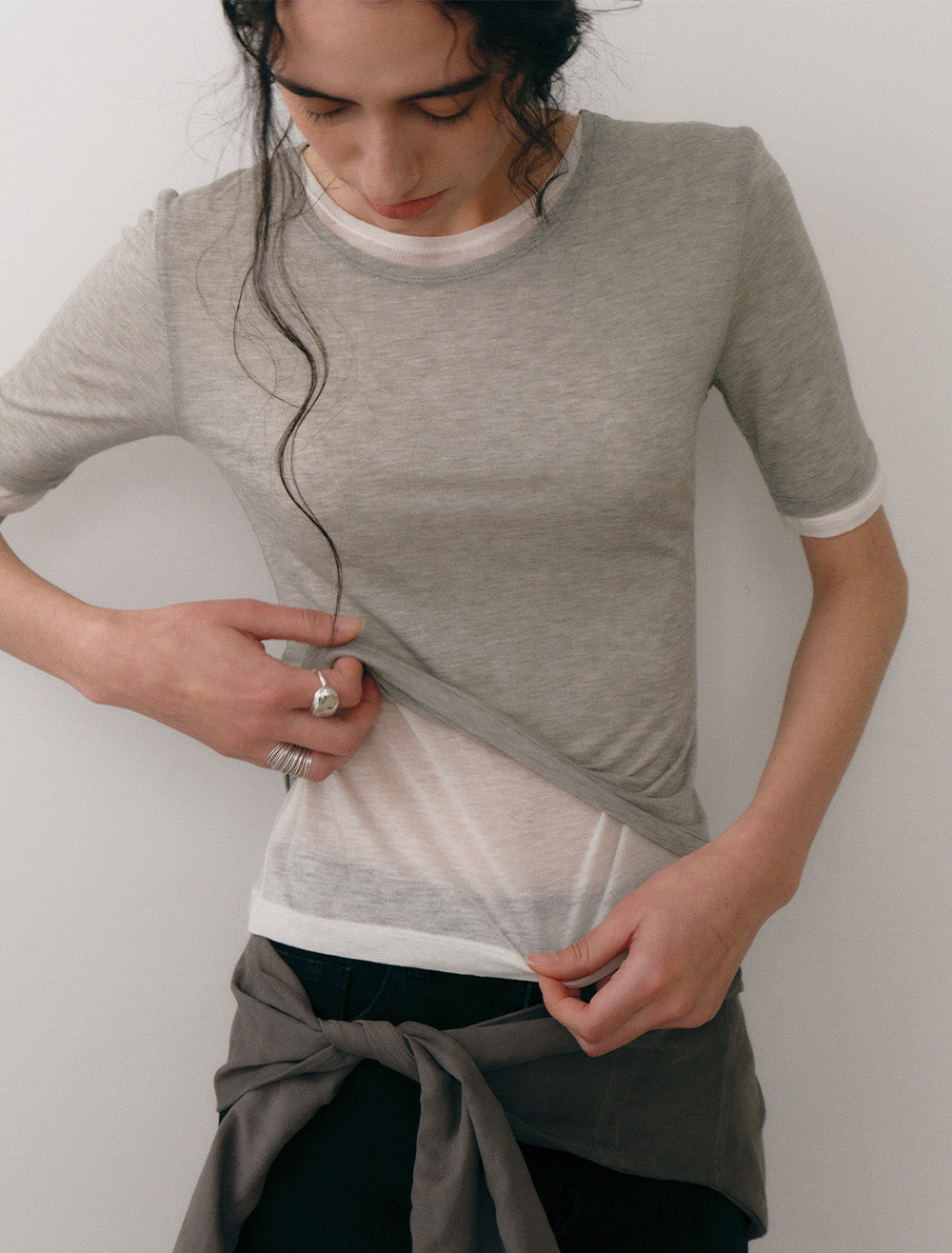 LOW TIDE [5th REORDER] LAYERED T-SHIRT (2color)