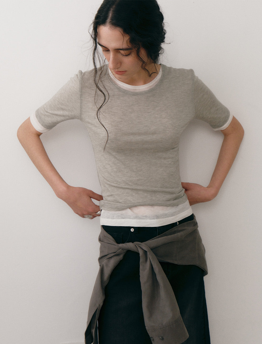 LOW TIDE [5th REORDER] LAYERED T-SHIRT (2color)