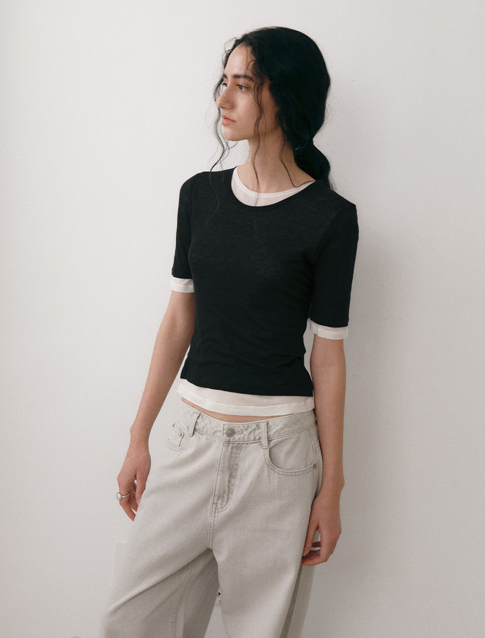 LOW TIDE [5th REORDER] LAYERED T-SHIRT (2color)